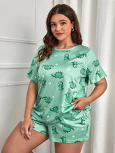 Load image into Gallery viewer, Plus Size Printed Pajama Set
