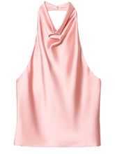Load image into Gallery viewer, HXAO Top Women Halter Satin Women Tops Backless Corset Top Vest Yellow Pink Black Summer Elegant Sexy Tops Tank Vestidos
