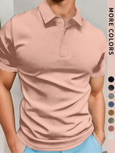 Load image into Gallery viewer, Men's Polo Simple Pure Color Short-Sleeved Shirt, High-Grade Fabric, Breathable and Comfortable Fabric with Ice Feel, Summer Outdoor Casual Men's Shirt, Men's Gifts
