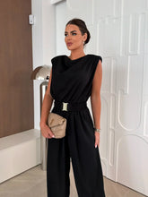 Load image into Gallery viewer, Women's Jumpsuits Solid Color Sleeveless Round Neck Casual Loose Women's Jumpsuit Summer Fashion Straight Tube Female Playsuits
