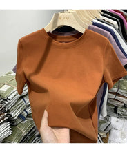 Load image into Gallery viewer, Women T Shirt Girls T-Shirt Woman Clothes Tops Cotton Tshirt Female Short Sleeve Spring Tee Sexy Y2k Top White

