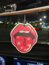 Load image into Gallery viewer, Perfume Bottle Pattern/Freesia Fresh Scent Five-Star Unisex Car Perfume and Non-Toxic Air Freshener |   Natural Essential Oils and Aromatherapy Scent Tablets (Noroili/Grapefruit/Cedar) |   Hanging Type and Dual-Purpose as a V
