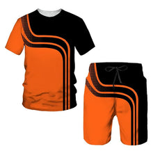 Load image into Gallery viewer, New Men's Tracksuits Summer round neck T-shirt Oversized Men Trend Casual Tracksuits 3D Print T-shirt Shorts 2 Piece Outfit
