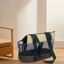 Load image into Gallery viewer, Practical Oxford Cloth Pet Carrier Black Foldable Pet Bag Breathable Lightweight Pet Backpack Hiking Trip

