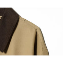 Load image into Gallery viewer, Women's Short Trench Coat with Contrast Collar New Spring Turn Down Collar Long Sleeve Button Women Coats Chic Female Jackets
