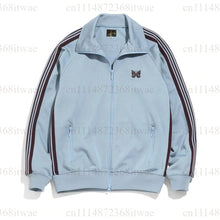 Load image into Gallery viewer, Unisex Embroidery Track Suit Striped Tape Zip‑Up Jacket Pants Set Casual Sportswear Outfit Long Sleeve Athletic Tracksuit Set
