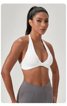 Load image into Gallery viewer, Strappy Bra for Women Open Back Halter Sports Bra Light Support Gym Crop Top Seamless Workout Yoga Top Bra Padded Bras
