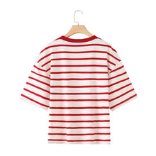 Load image into Gallery viewer, Striped Cotton Summer Tee Women
