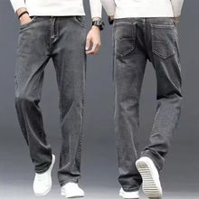 Load image into Gallery viewer, Jeans Men's Summer Straight Leg Loose Large Leg Autumn Thick Wear-resistant Men's Casual Pants Korean Trousers
