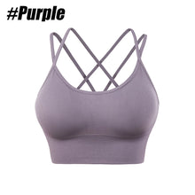 Load image into Gallery viewer, 1Pcs Women Sports Bras Seamless Criss Cross Back Sexy Padded Fitness Yoga Vest Gym Running Crop Top Breathable Beauty Bras
