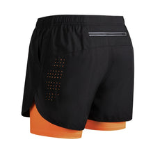 Load image into Gallery viewer, Summer Men's Reflective Running Shorts Fitness Quick Drying Double-Layer Shorts Men's Exercise Training Bodybuilding Shorts
