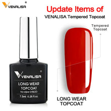 Load image into Gallery viewer, VENALISA New Arrival Long Wear Tempered Nowipe Top Coat Easy Peel Off Water Base Coat Basic Nail Gel Polish Enamel Varnish Gels
