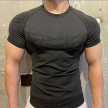 Load image into Gallery viewer, Men's Gym T-Shirt Workout &amp; Training Fitness Short Sleeve Slim Fit O-Neck Athletic Baselayer Tees Tops Sport Clothing
