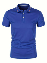 Load image into Gallery viewer, 2025 Hot Sale Men's Summer Casual Breathable Comfortable Polo Shirt Men's Solid Color High Quality Short Sleeve T-Shirt
