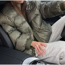Load image into Gallery viewer, Women winter coats 2024 New in coats Couple style loose V-neck long sleeved top Thick and warm women's coat cotton-padded jacket
