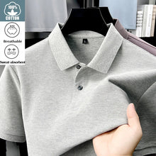Load image into Gallery viewer, Men's 100% Cotton Polo Shirt - Summer Casual Breathable Tee,19 Colors,Ideal for Golf and Sports,Business Casual,Silk-Like Finish
