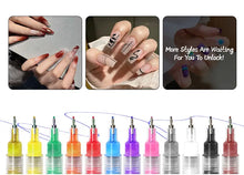 Load image into Gallery viewer, Nail Art Markers Customised Specialised Needle Tube Nail Art Pens Hand-Drawn Outline Pen Acrylic Paint Pen Set Acrylic Paintbrus
