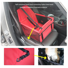 Load image into Gallery viewer, Dog Car Seat Cover Foldable Hammock Pet Harness Cat Bag Basket Stable and Foldable Travel Pet Dog and Cat Safety Car Seat
