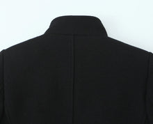 Load image into Gallery viewer, Retro Black Wool Long Coat
