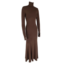 Load image into Gallery viewer, Backless Turtleneck Slim Maxi Dress
