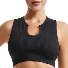 Load image into Gallery viewer, Women's Sleeveless Sports Bra Navel-Leaking with A Chest Pad  Highly Elastic Vest Sexy Stretchy Breathable Bra
