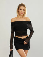 Load image into Gallery viewer, Off-Shoulder Mesh Top
