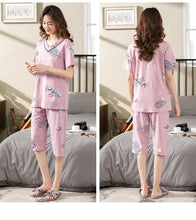 Load image into Gallery viewer, Cotton Cartoon Summer Pajama Set
