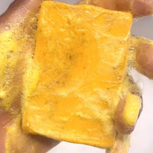 Load image into Gallery viewer, 100g Turmeric Hand Made Soap, Lemon Kojic Acid Soap, Shower and Facial Soap
