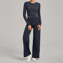 Load image into Gallery viewer, 2PCS Yoga Set Women Yoga Pant Workout Tracksuit Sportswear Gym High Waist Straight Leg Bottoms Fitness Bta Sports Suit XP01

