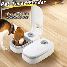 Load image into Gallery viewer, Pet Automatic Feeder Timed Quantification Separate Bowls for Dry Wet Feeding Easy to Clean Short-distance Travel Home Use
