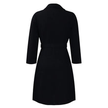 Load image into Gallery viewer, Pleated Notched Collar Midi Dress
