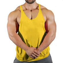Load image into Gallery viewer, Gym T-shirts Muscle Men's Clothes Workout Fitness Shirt Singlets Tank Top Vest Man Sportswear Muscular Bodybuilding Stringer
