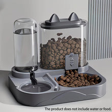 Load image into Gallery viewer, 2-in-1 Large Pet Feeder &amp; Water Dispenser, Dry Wet Separation, Durable Plastic, Transparent, No Battery, For Cats Dogs Travel
