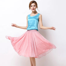 Load image into Gallery viewer, Silk Pleated High Waist Midi
