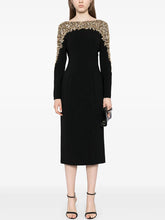 Load image into Gallery viewer, Elegant Beaded Straight Midi Dress
