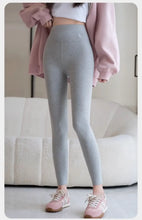 Load image into Gallery viewer, Pure Cotton Leggings Women Autumn Large Size High Waist Tight Nine-point Thickened Small Feet Make Them Look Slim Warm Pants
