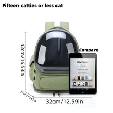 Load image into Gallery viewer, Pet Cat Carrier Bag Outdoor Travel Backpack for Cats Small Dogs Breathable Cat Carrying Bag Pet Supplies Transparent
