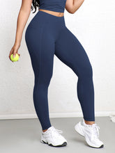 Load image into Gallery viewer, Women Leggings with Double Pockets Solid Color High Waist Butt Lifting Workout Tights Slim Elastic Pants Casual Wear
