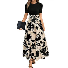 Load image into Gallery viewer, Elegant Lace-Up Ruffle Hem Dress
