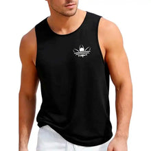 Load image into Gallery viewer, Men Summer Breathable Mesh Tank Top, Stylish Logo Print Sleeveless Shirt, Casual Sports Fitness Gym Vest for Daily &amp; Workout
