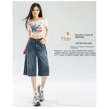 Load image into Gallery viewer, Denim Shorts for Women Summer  Fashion Trendy Loose Fitting Casual Female Jeans Breathable Comfy Streetwear
