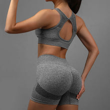 Load image into Gallery viewer, 2Pcs Women Yoga Outfit Set Sports Fitness Vest Running Workout Shorts Suit Gym Training Active Wear Handmade Accessory
