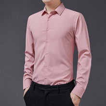 Load image into Gallery viewer, Stretch Solid Business Shirt Men
