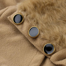 Load image into Gallery viewer, Fur Collar Wool Trench Coat
