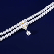 Load image into Gallery viewer, Pet Accessories Double Layer Pearl Pet Necklace Sweet Flower Pendant Cat Neck Chain Adjustable Pet Pearl Collar Photograph
