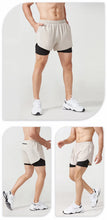Load image into Gallery viewer, Men's Running Shorts Quick-drying Fitness Black Double Layer Shorts Men New Sport Workout Training Bodybuilding Short Pants
