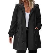 Load image into Gallery viewer, Women Trench Coat New Spring Autumn Jacket Casual Long Sleeve Hooded Mid Long Windbreaker Female Overcoat High-Quality Coats
