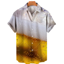 Load image into Gallery viewer, Men's Shirts Beer Shirts For Men Fashion Hawaiian Shirt Casual Vocation Beach Blouses Holiday Blouse Mens Clothing Camisa Summer
