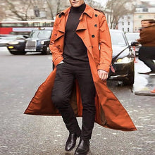 Load image into Gallery viewer, Men’s Luxury Full-Length Trench Coat – England Style Business Overcoat
