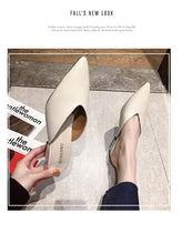 Load image into Gallery viewer, Women High Heels Slippers  Baotou Women Shoes Sexy Pointed Toe Chunky Heels Mules Outdoor Walking Slides Chaussure Femme 2024
